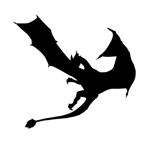 Dragon silhouette. Vector of dragon silhouette. Black Dragon silhouette. mythology Animmal ...