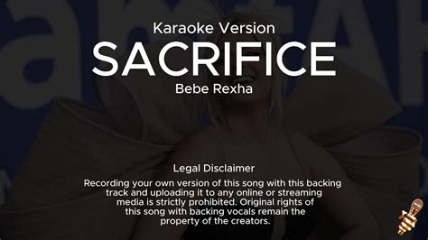 Bebe Rexha - Sacrifice (Karaoke Version) - YouTube