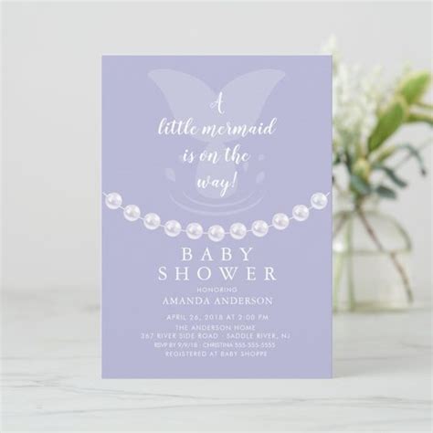 Mermaid Baby Shower Invitations