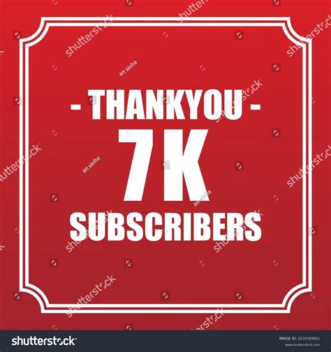 Thank You 7k Subscribers Vector Art Stock Vector (Royalty Free) 2234309661 | Shutterstock