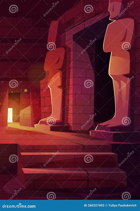 Egypt Temple or Pyramid Interior, Game Tomb Room Stock Vector - Illustration of civilization ...