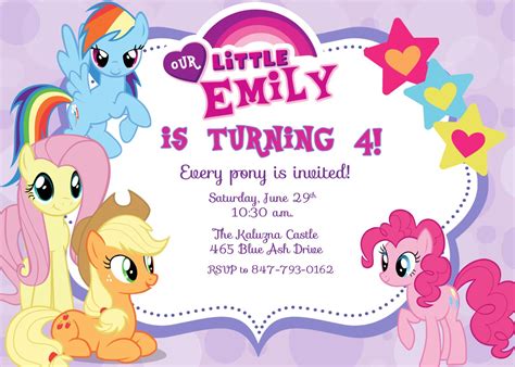 FREE Printable My Little Pony birthday invitations | Download Hundreds FREE PRINTABLE Birthday ...