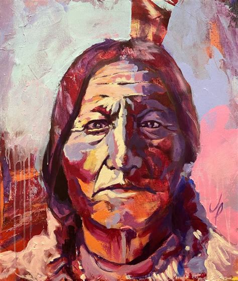 Native American Portrait Painting by JAVIER PEÑA | Saatchi Art