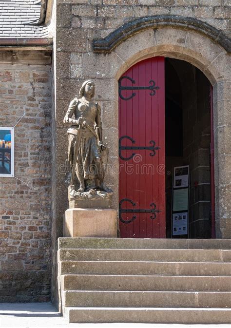 Joan of Arc Statue at Museum Entrance, Mont St. Michel, France Editorial Photography - Image of ...