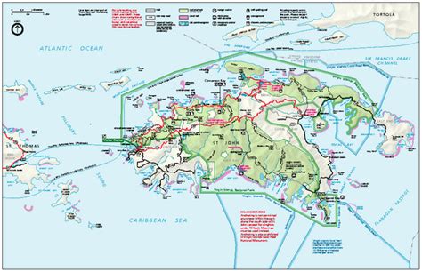 Virgin Islands National Park Map - Virgin Islands National Park St John ...