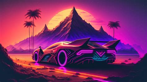 Free download Sports Car Futuristic Mountain Sunset Scenery 4K ...