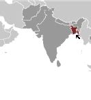 Bangladesh in the World Atlas: Detailed information and the map