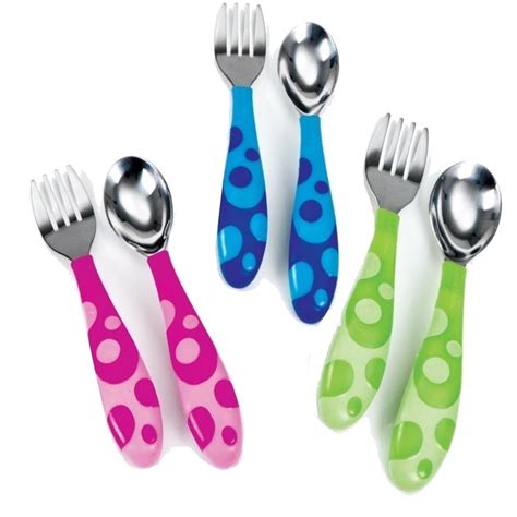 Munchkin Spoon and Fork Cutlery Set for Infants Toddlers Baby BPA Free 12 Months | eBay