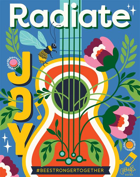 RADIATE JOY wellness campaign, poster/mural graphics on Behance