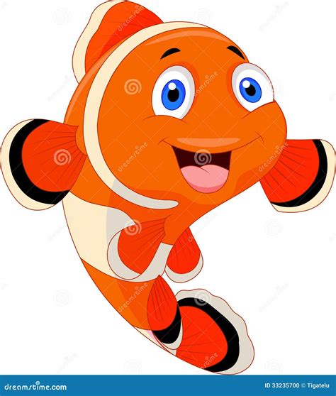 Cute Clown Fish Cartoon Stock Photo - Image: 33235700