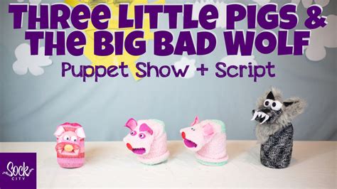 Three Little Pigs & Big Bad Wolf Puppet Show | Plus Mad Lib Script | P – Sock City