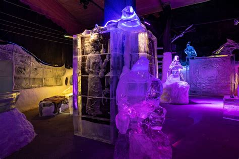 Colorfully illuminated ice sculptures at … – License image – 71429166 ...