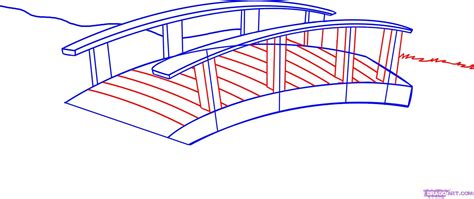 How to Draw a Bridge, Step by Step, Bridges, Landmarks & Places, FREE ... | Bridge drawing ...