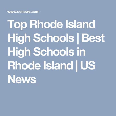 Top Rhode Island High Schools | Best High Schools in Rhode Island | US ...