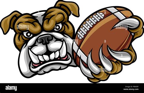 Bulldog American Football Mascot Stock Vector Image & Art - Alamy