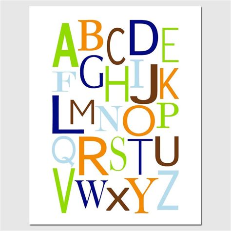 Boys Alphabet Print 8x10 Abc Print Boy Alphabet Poster | Etsy