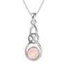 Sterling Silver Rock Crystal Quartz, Rhodonite, Pink Crystal Necklace | eBay