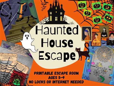 Kids Escape Room. Haunted House Party Game | Fun Kids Escape Room Kit | DIY Spooky Family ...