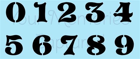 11 Vintage Number Font 1 Images - Vintage Number Fonts, Vintage Number Fonts and Fancy Number ...