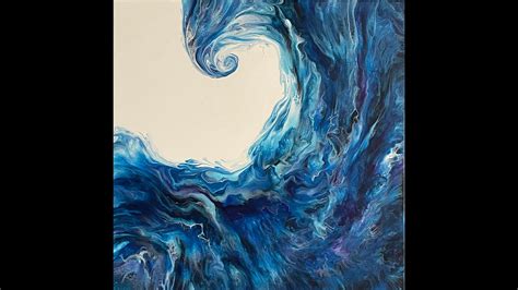 Ocean Wave 🌊 Inspired by Molly's Artistry / Acrylic pouring / Fluid Art / Abstract Art - YouTube