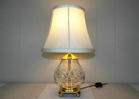 Waterford crystal & brass small boudoir lamp & shade 13" signed #Waterford | Waterford lamp ...