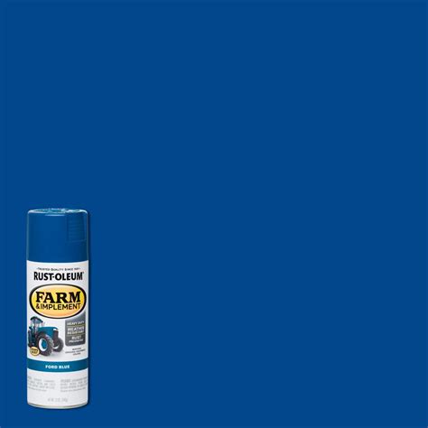 Rust-Oleum 12 oz. Farm & Implement Ford Blue Gloss Enamel Spray Paint (6-Pack)-280131 - The Home ...