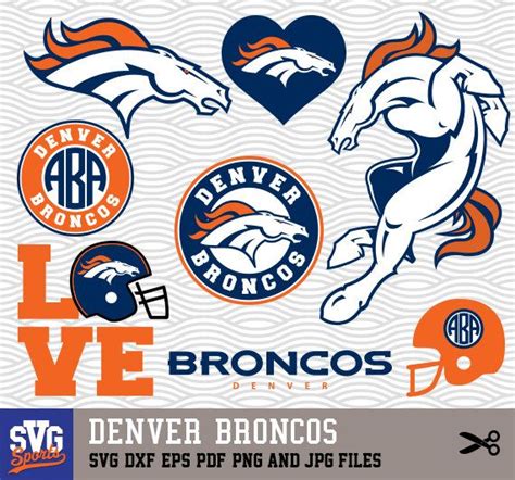 DENVER BRONCOS SVG logos monogram silhouette cricut by SVGSports | Nfl ...