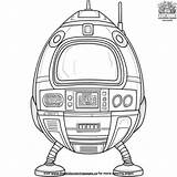Retro Pod Coloring Pages sketch template