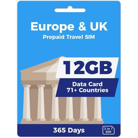 Europe Data SIM Card 365 Day | 12GB Data