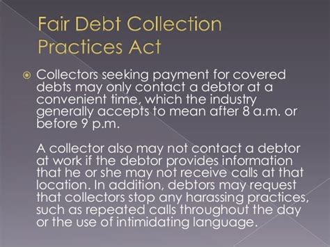 Elements of the Fair Debt Collection Practices Act