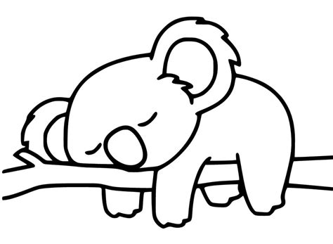 Sleeping Koala coloring page - Download, Print or Color Online for Free