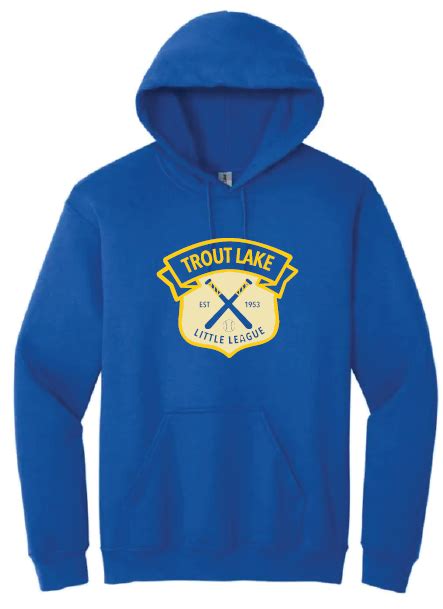Vintage TL Shield Logo Hoodie – Royal Blue – Trout Lake Little League