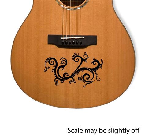 Acoustic Guitar Vine decal full size Acoustic Guitar vinyl