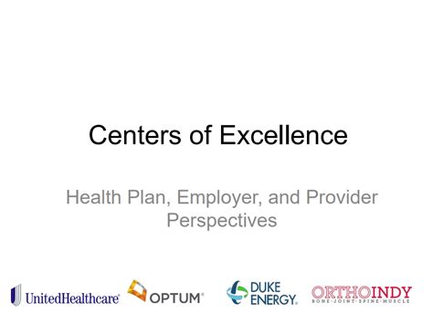 Centers of Excellence by Duke Energy, Optum, and Ortho Indy