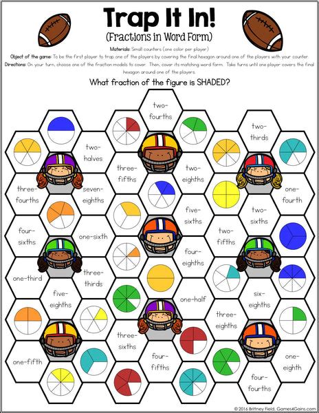 Fractions Games for 3rd Grade – Games 4 Gains