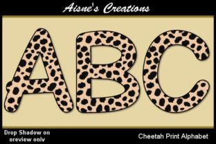 Cheetah Print Alphabet & Numbers Graphic by Aisne · Creative Fabrica