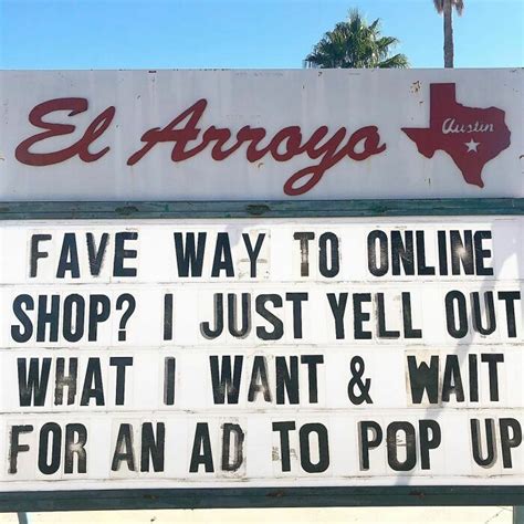 Funny-Texas-Restaurant-Signs-El-Arroyo in 2021 | Morning humor, Funny memes, Funny signs