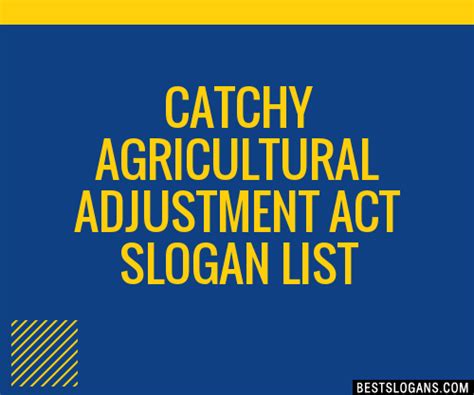 100+ Catchy Agricultural Adjustment Act Slogans 2024 + Generator ...