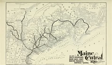 1898 Maine Central Railroad Map