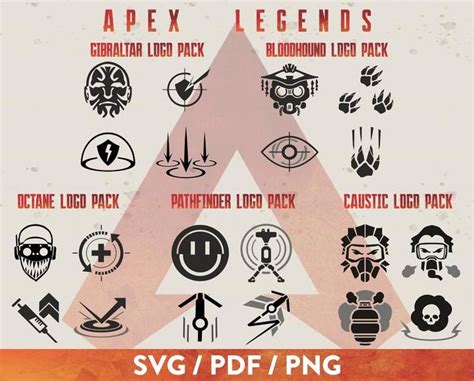 Apex Legends SVG Download Vector Logo Pack Gibraltar - Etsy | Vector logo, Legend symbol, Apex ...