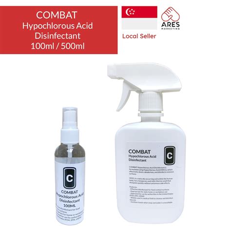 Combat Hypochlorous Acid Disinfectant 100ml/500ml | Shopee Singapore