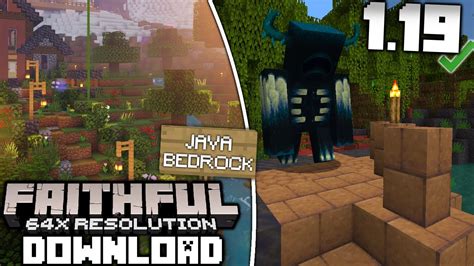 Faithful 64x64 Texture Pack 1.19/1.19.4 Download & Install Tutorial - YouTube