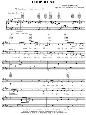 Carrie Underwood "Look At Me" Sheet Music in E Major (transposable) - Download & Print | Sheet ...