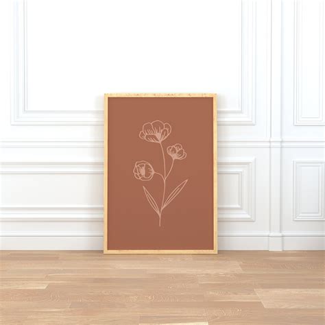 Daisy Flower Art Print Line Art Daisy Flower Wall Art - Etsy