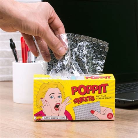 Poppit Stress Sheets Bubble Popping Stress Relief Toy Portable Bubble Wrap Gag Gift | Wish