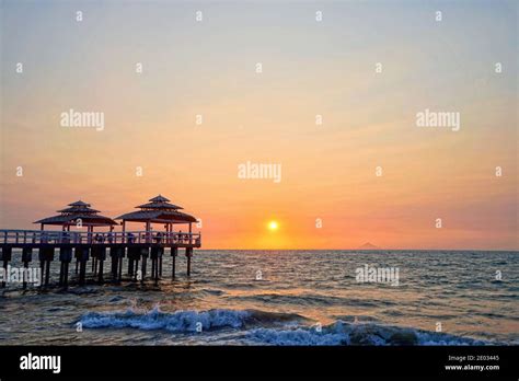 Sunset at Anyer Beach, Banten, Indonesia Stock Photo - Alamy