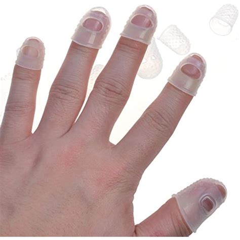 BCP 5 Different Sizes Guitar Fingertip Protectors Silicone Finger ...