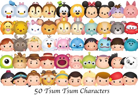 TSUM TSUM CLIPART. 50 High Resolution Clipart. Disney Tsum Tsum ...