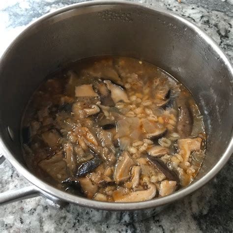 Slow Cooker Mushroom Barley Soup