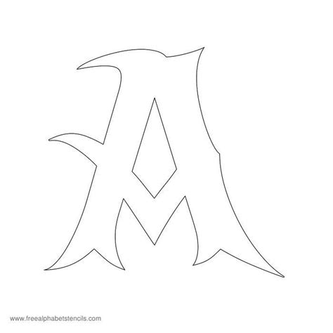 Gothic Blackletter Alphabet Stencils | Alphabet stencils, Gothic ...